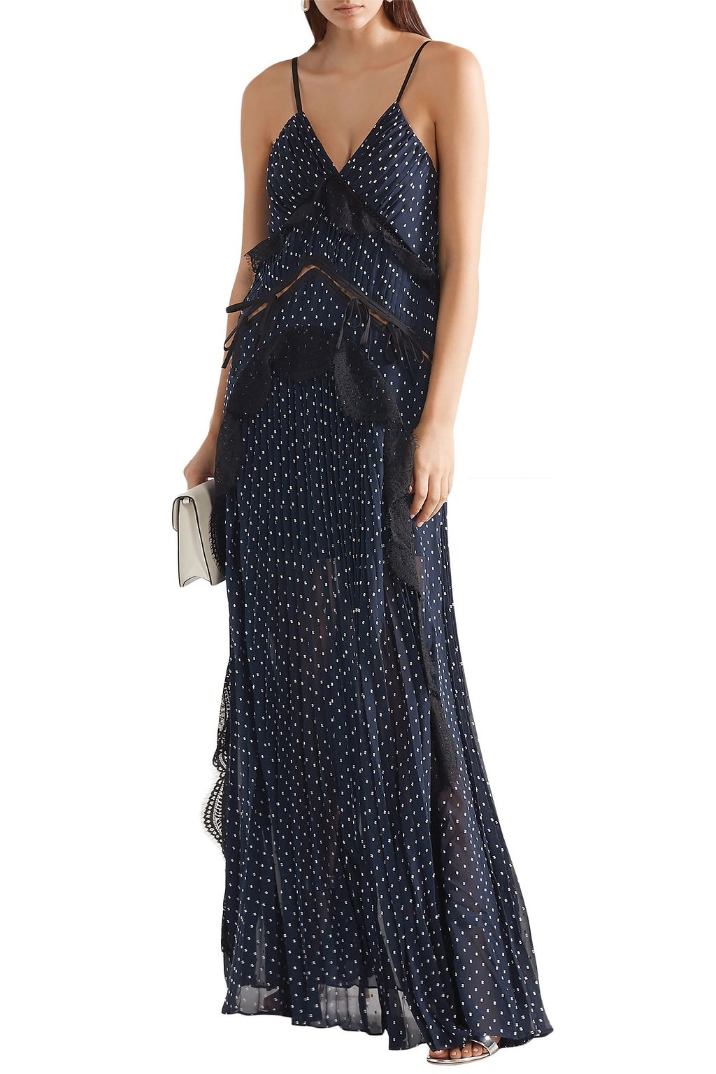 self portrait chiffon maxi dress