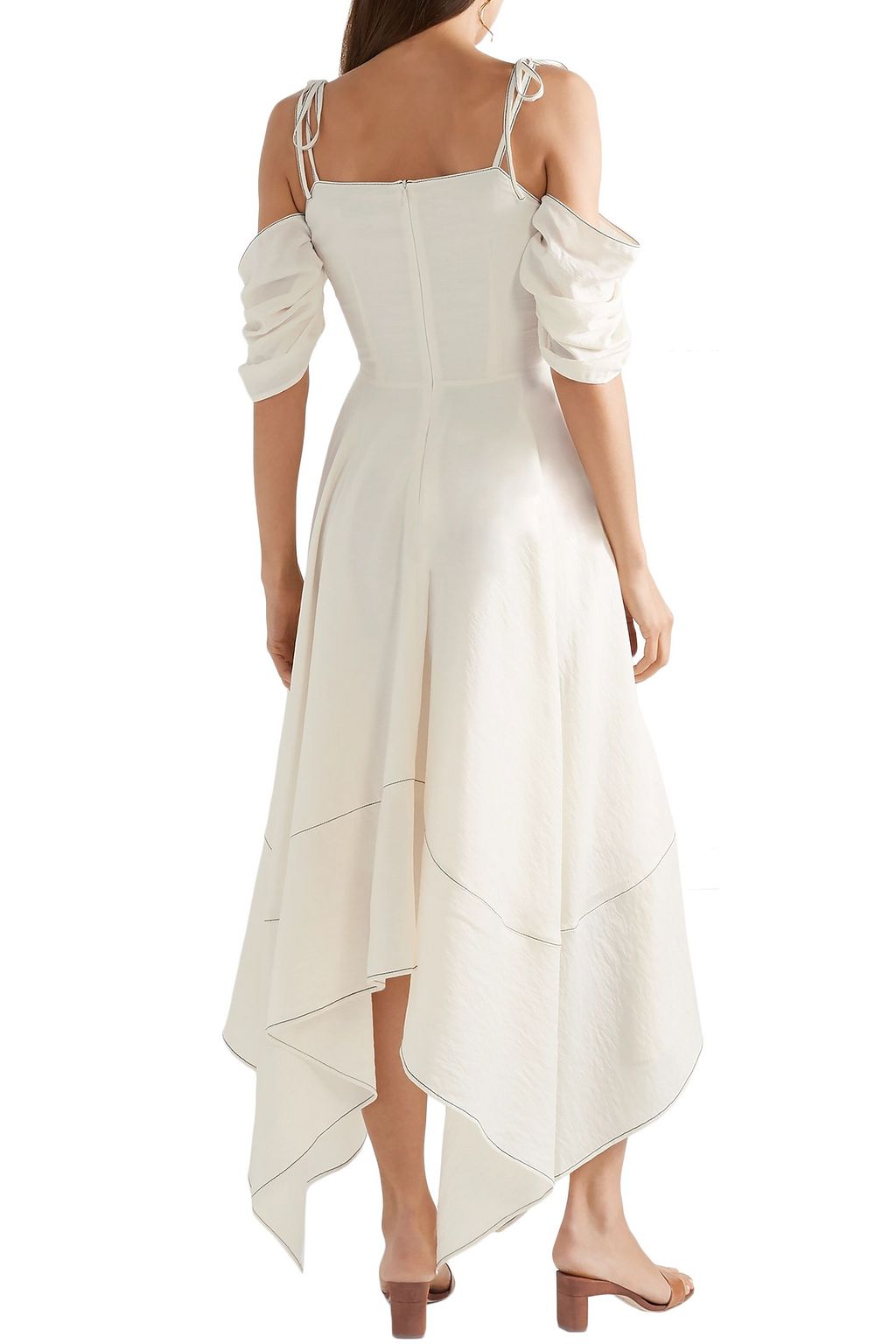 REJINA PYO Cold-shoulder jacquard midi dress