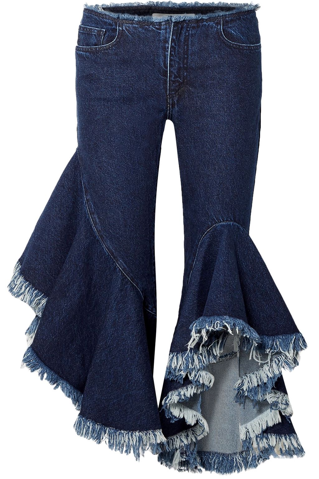 flare ruffle jeans