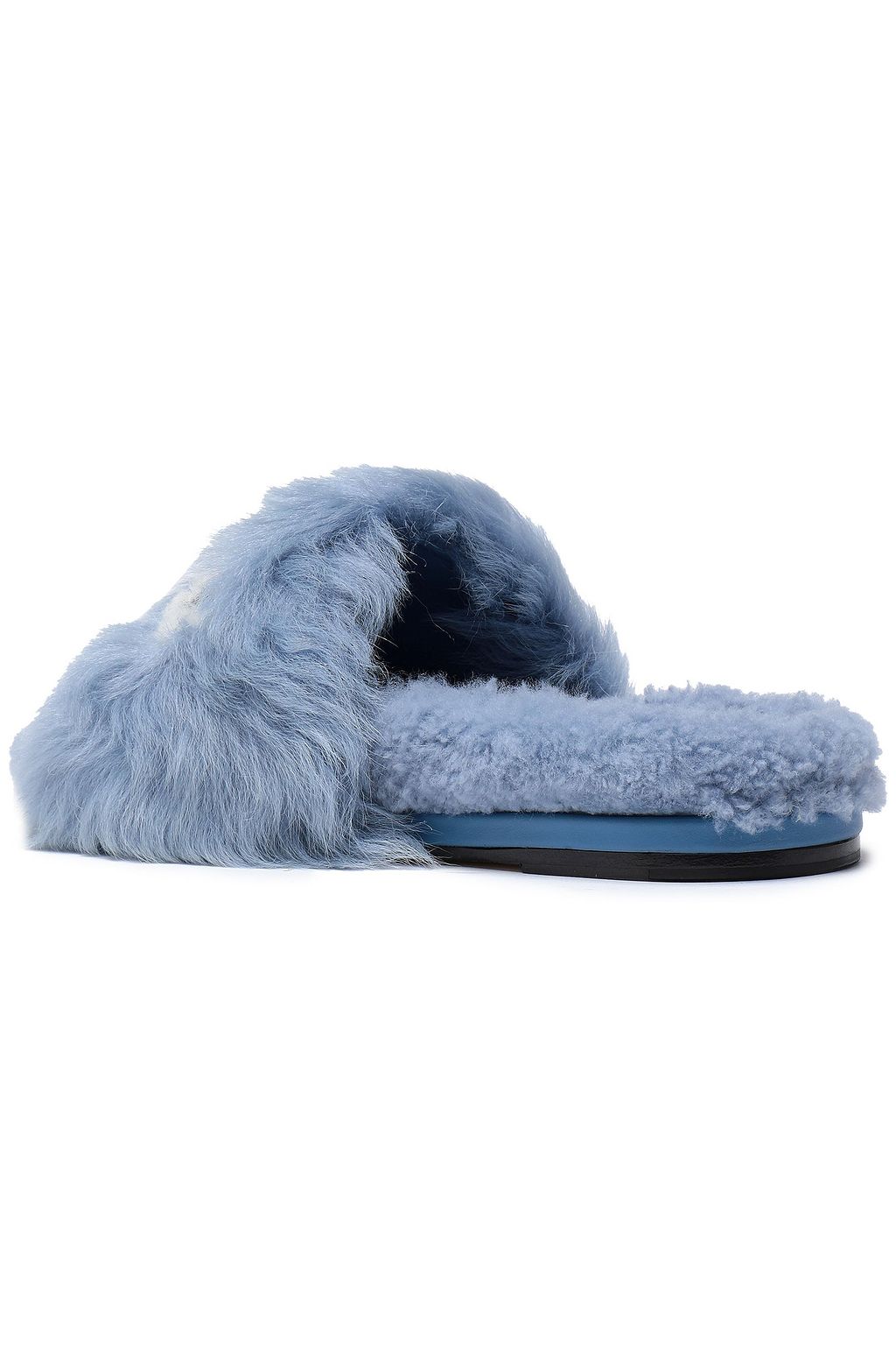 ANYA HINDMARCH Embellished shearling slippers