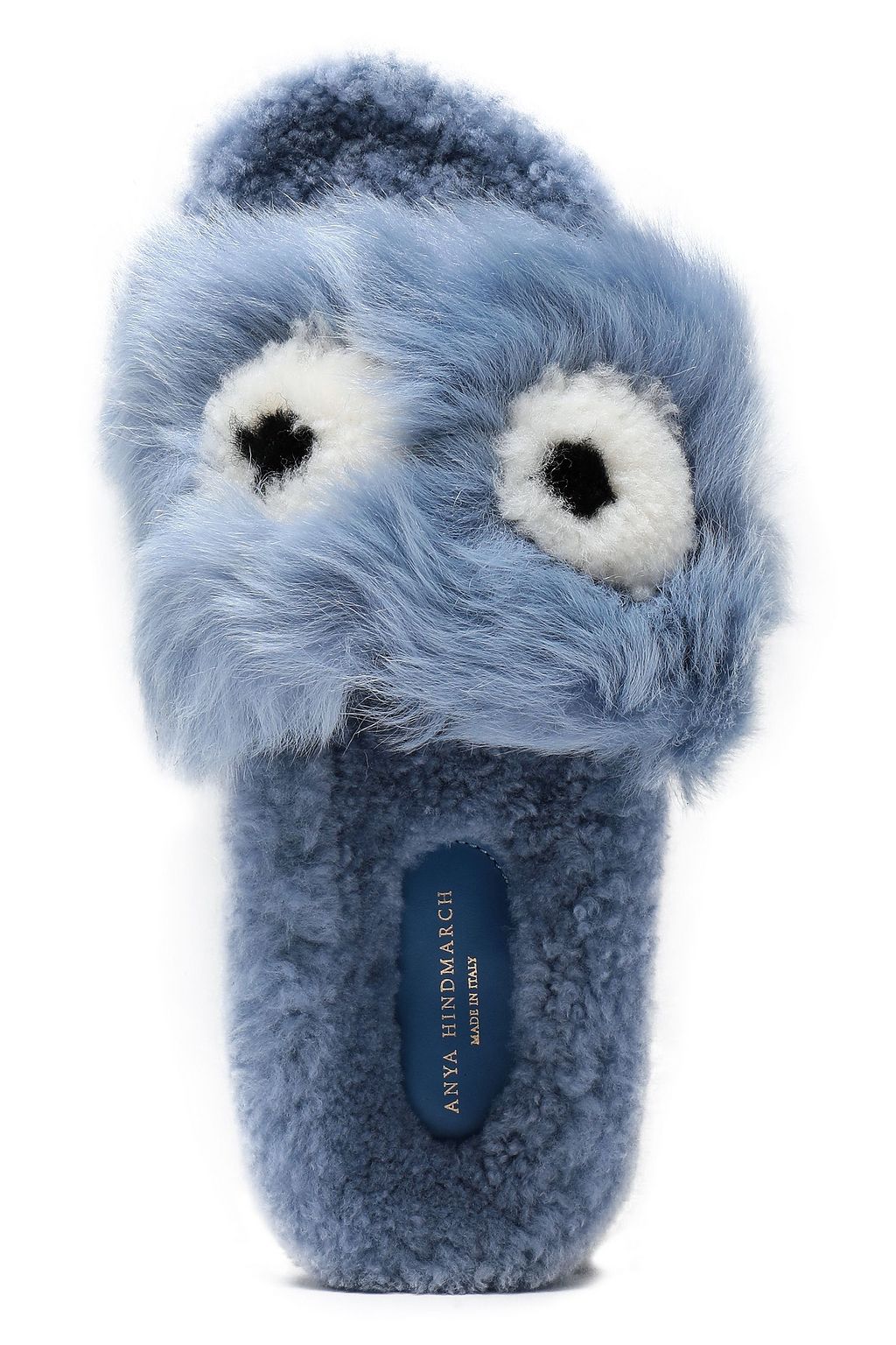 ANYA HINDMARCH Embellished shearling slippers