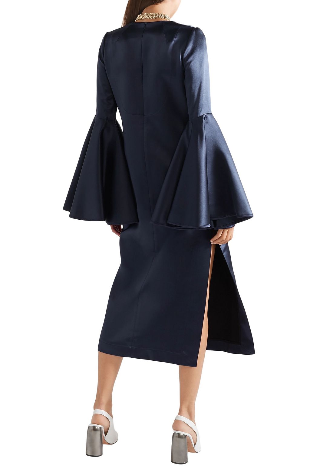 ELLERY Clover silk-satin midi dress
