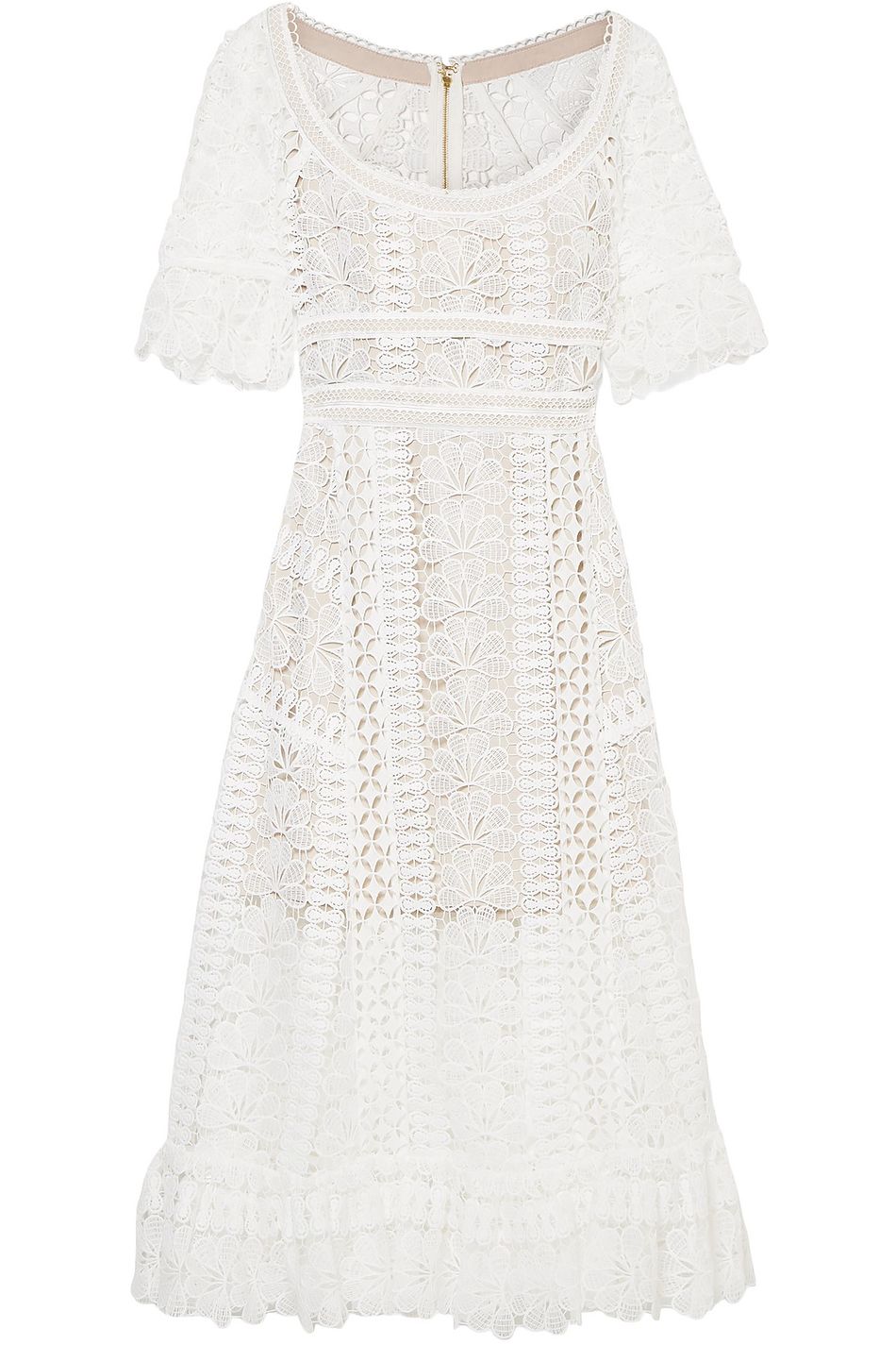 self portrait white midi dress