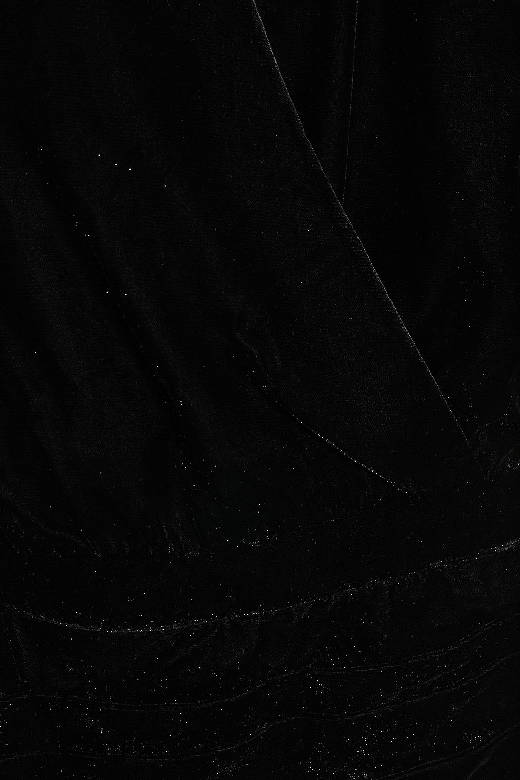 BA&SH Wrap-effect velvet mini dress