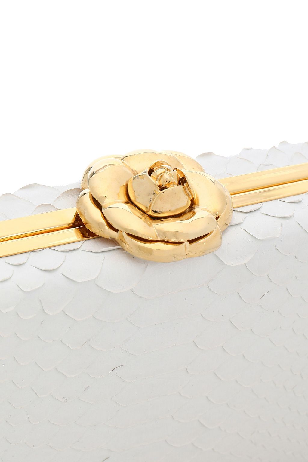 OSCAR DE LA RENTA Embellished python shoulder bag