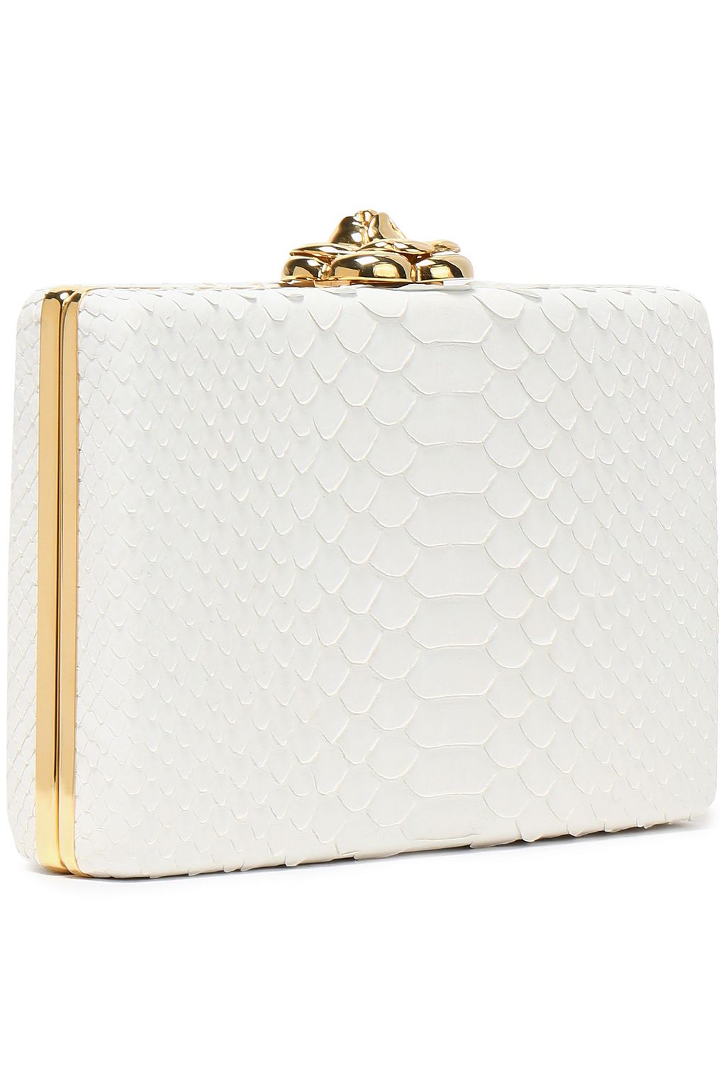 OSCAR DE LA RENTA Embellished python shoulder bag