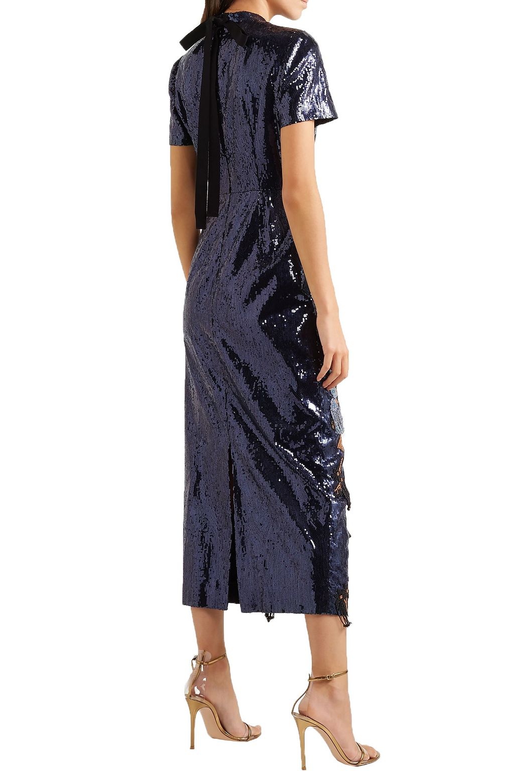 ERDEM Emilie bead and sequin-embellished crepe midi dress
