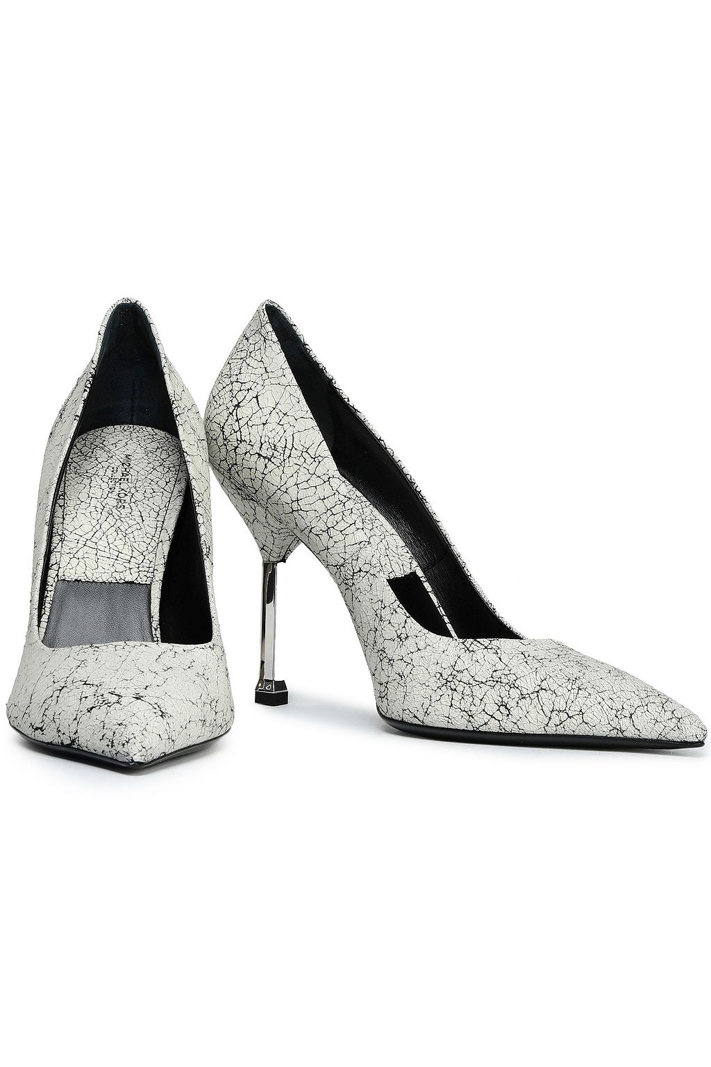 MICHAEL KORS COLLECTION Cracked-leather pumps
