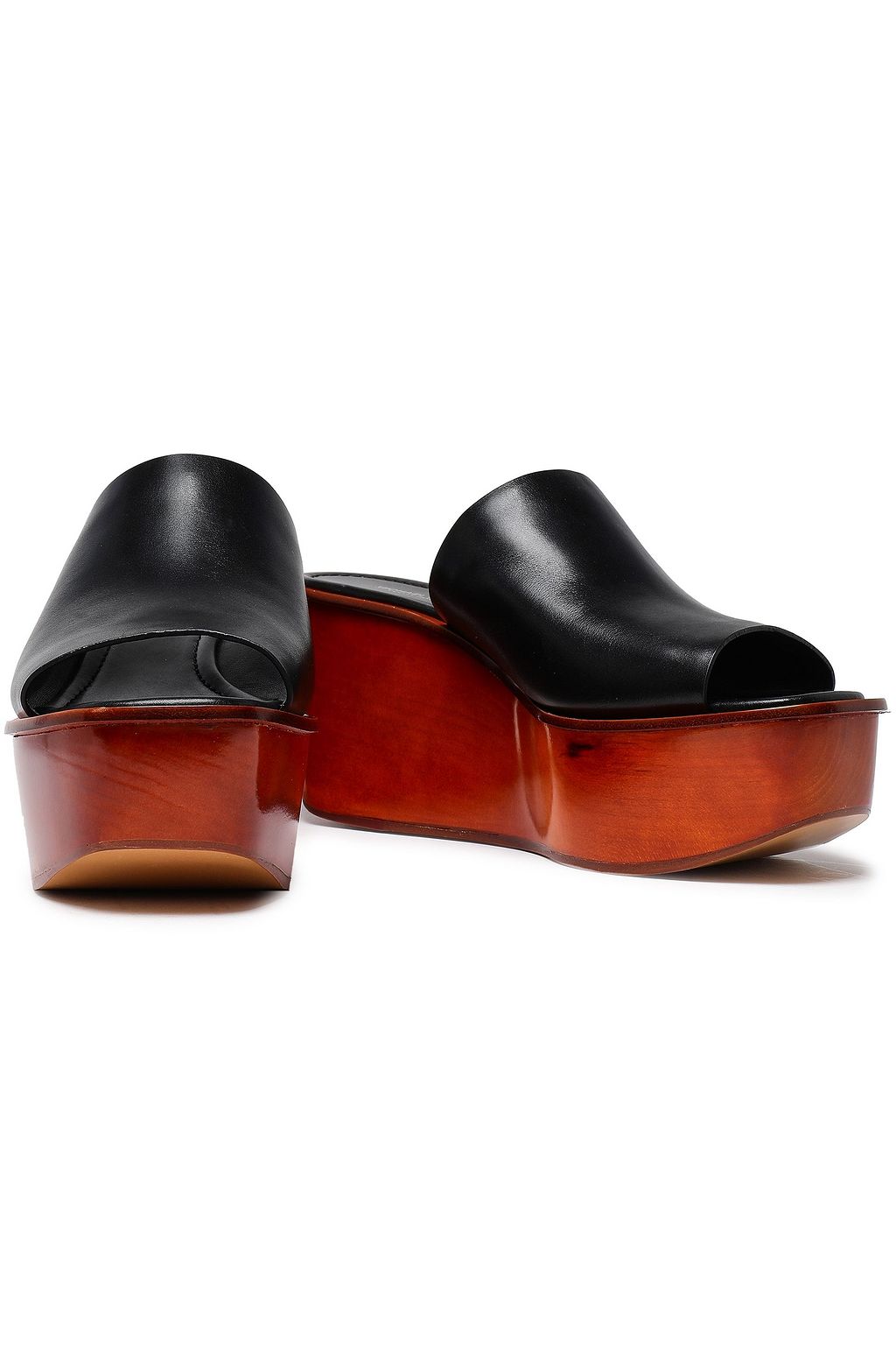 MICHAEL KORS COLLECTION Leather wedge mules