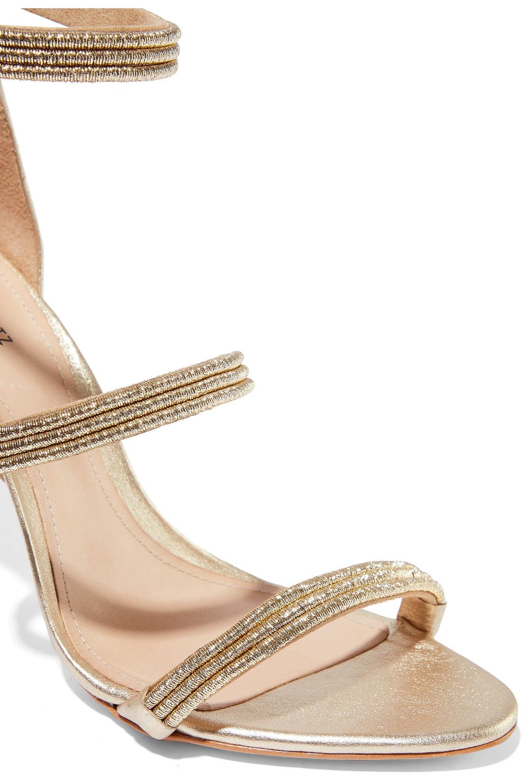 SCHUTZ Dyane metallic cord and leather sandals