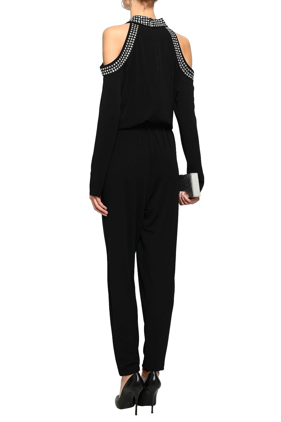michael kors cold shoulder jumpsuit
