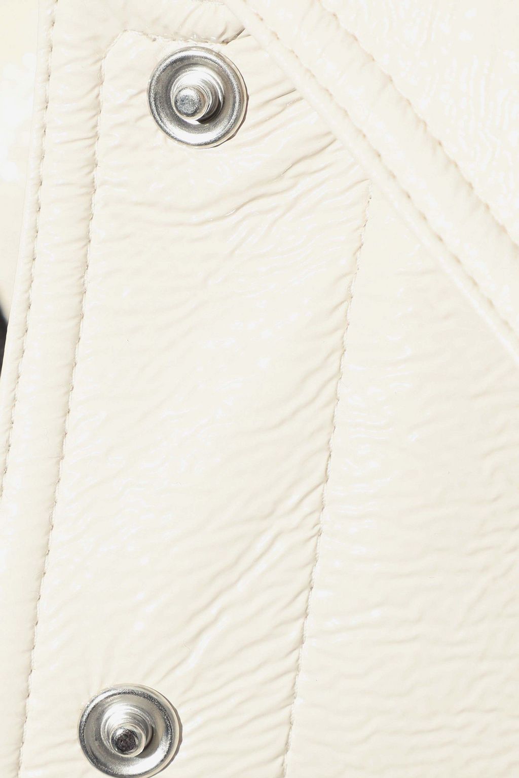 ALEXACHUNG Appliquéd crinkled faux leather coat