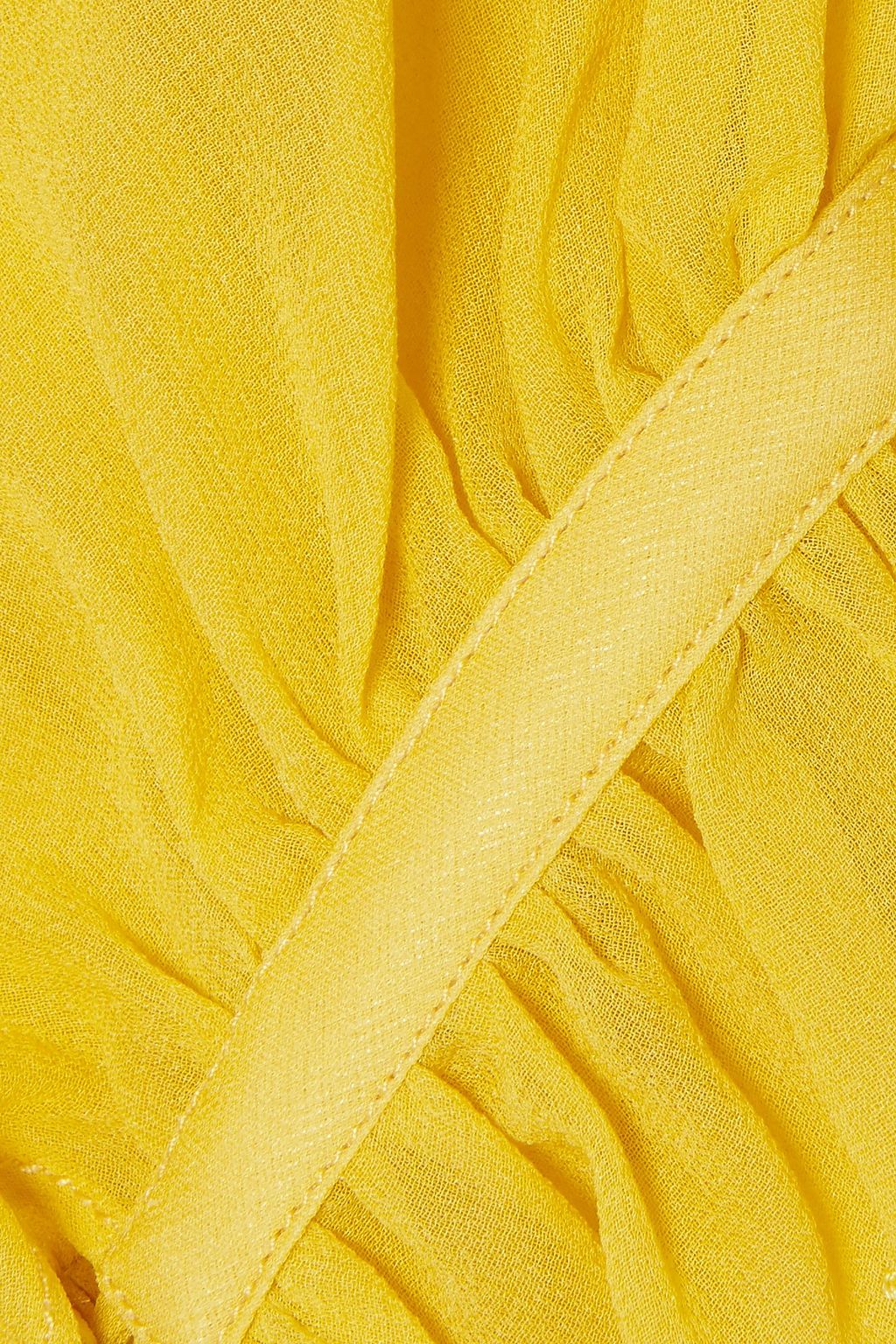 GIAMBATTISTA VALLI Gathered silk-georgette blouse