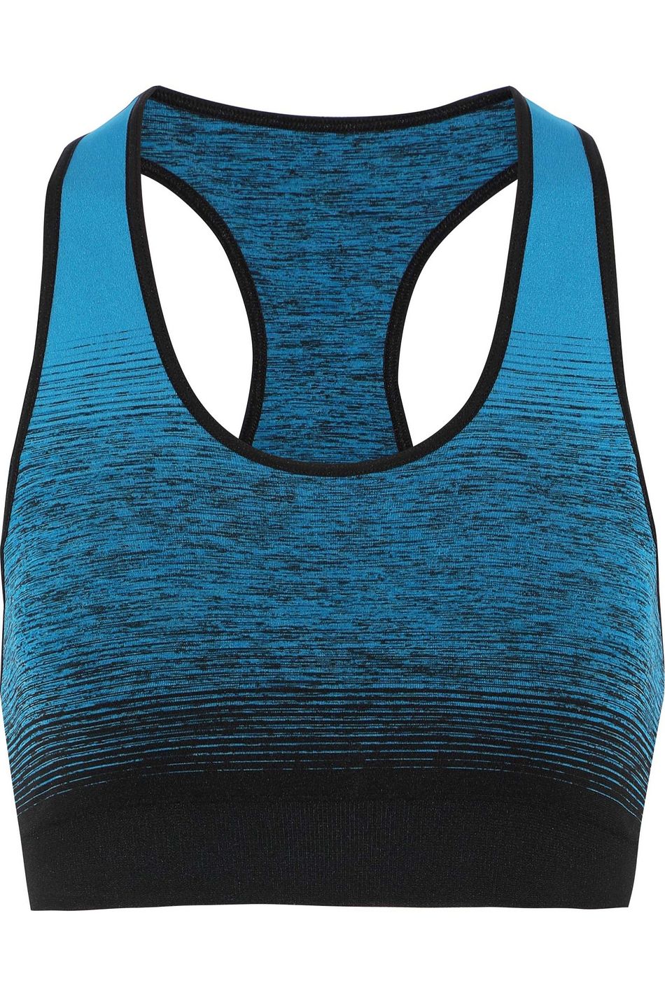 bright blue sports bra