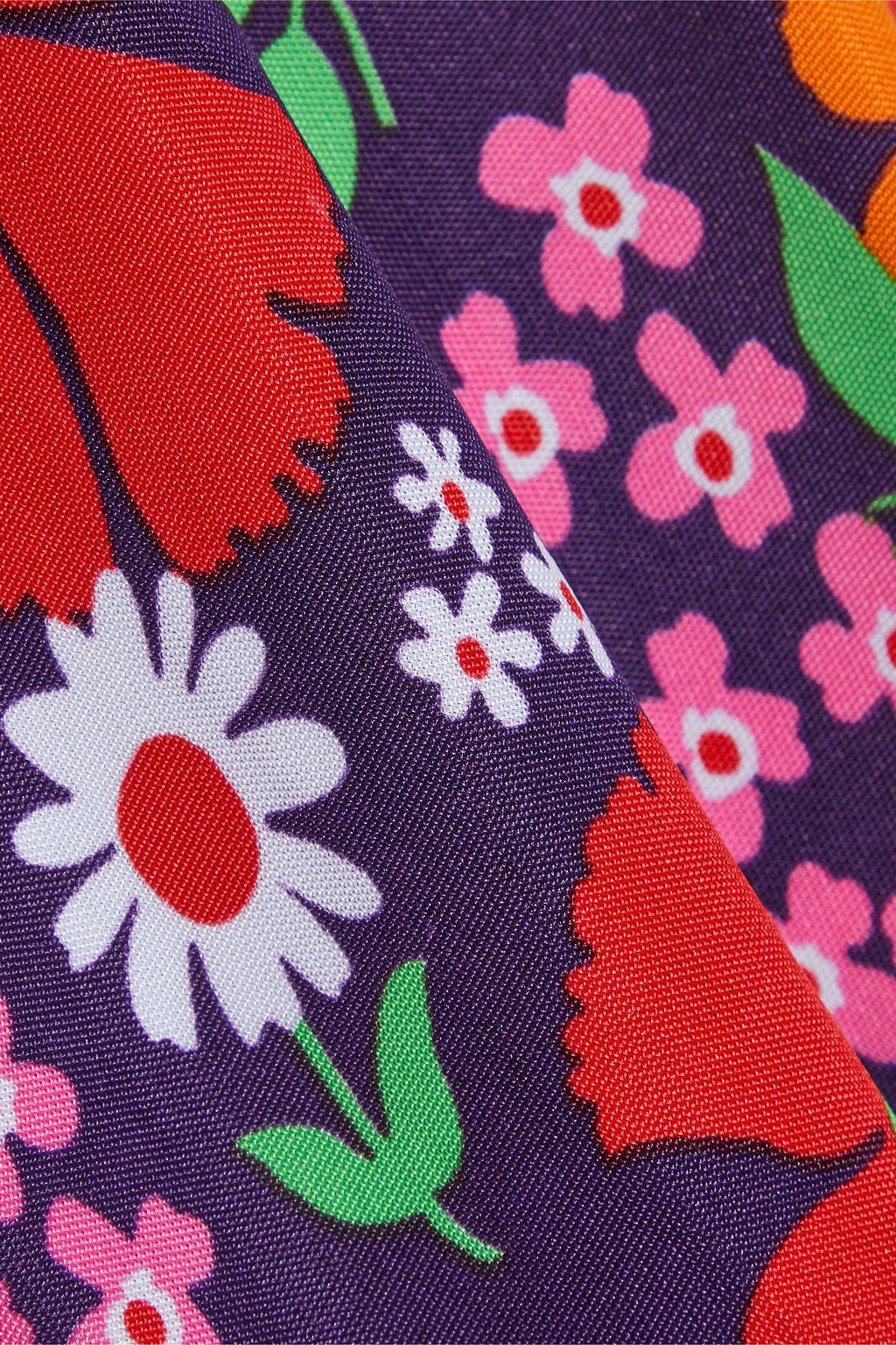 ALEXACHUNG Floral-print crepe maxi dress