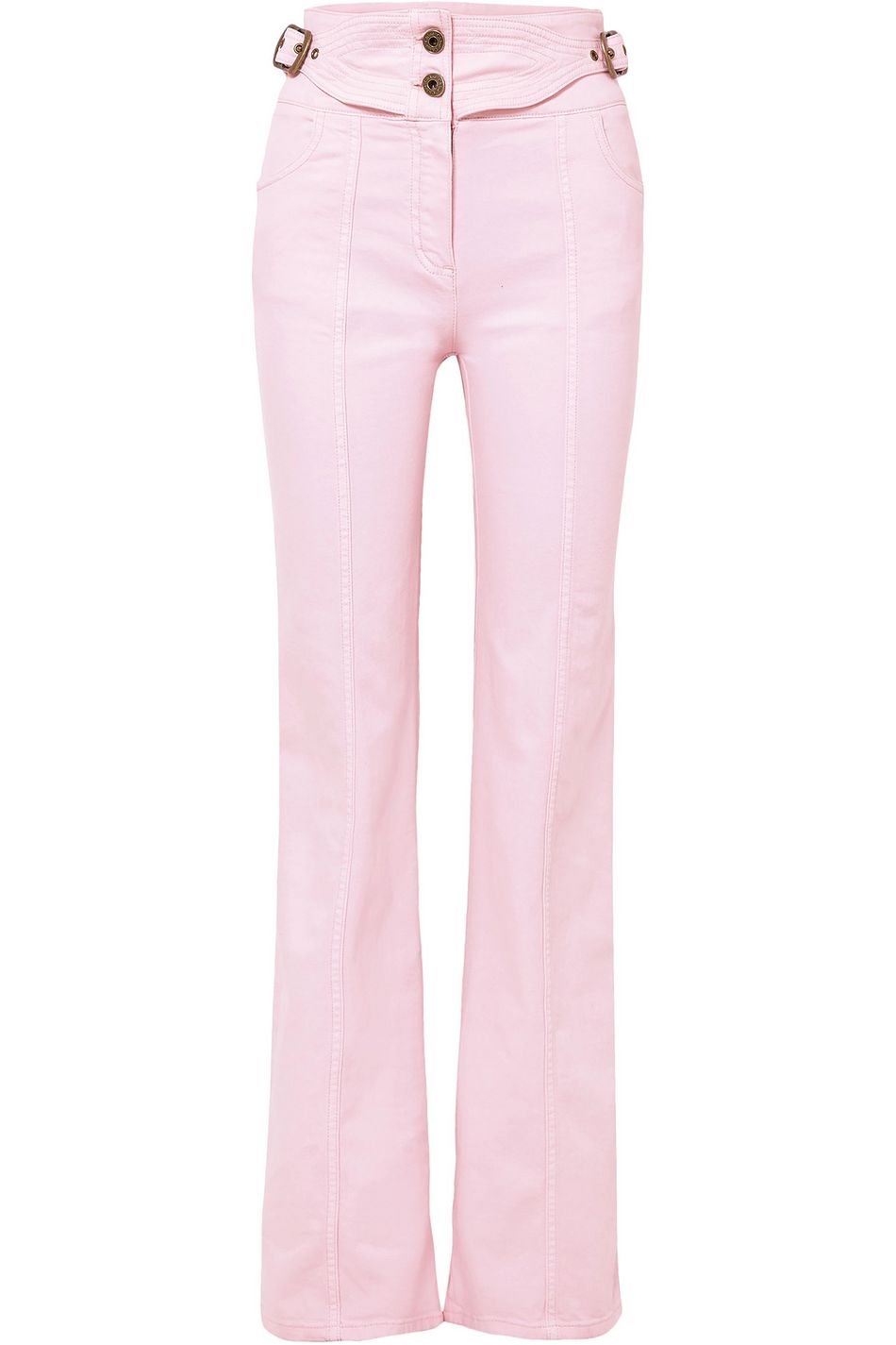 baby pink flare pants