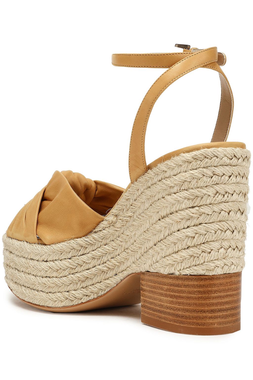 MICHAEL KORS COLLECTION Knotted leather espadrille wedge sandals