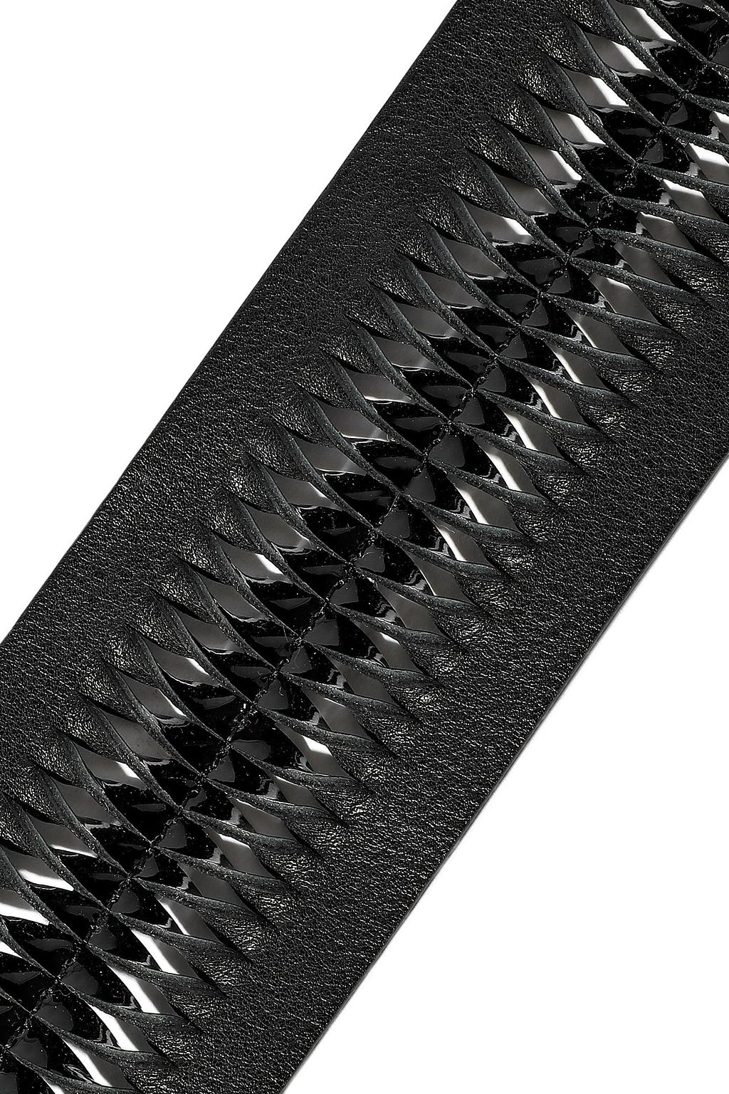 ANN DEMEULEMEESTER Laser-cut textured-leather belt