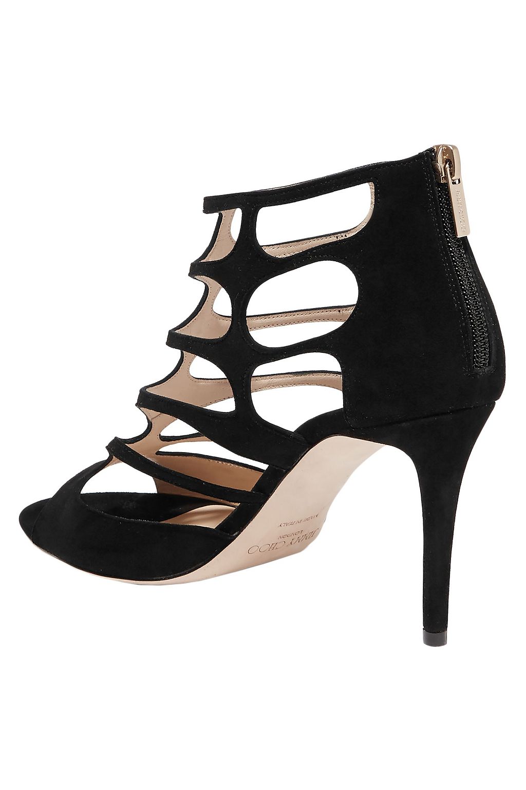 JIMMY CHOO Ren cutout suede sandals