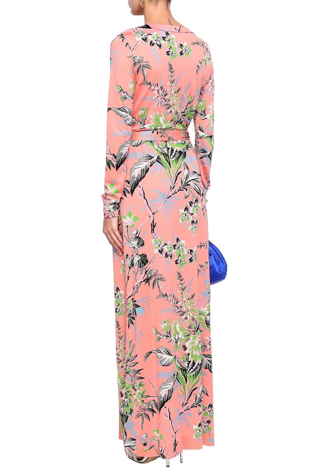 DIANE VON FURSTENBERG Printed silk-jersey maxi wrap dress