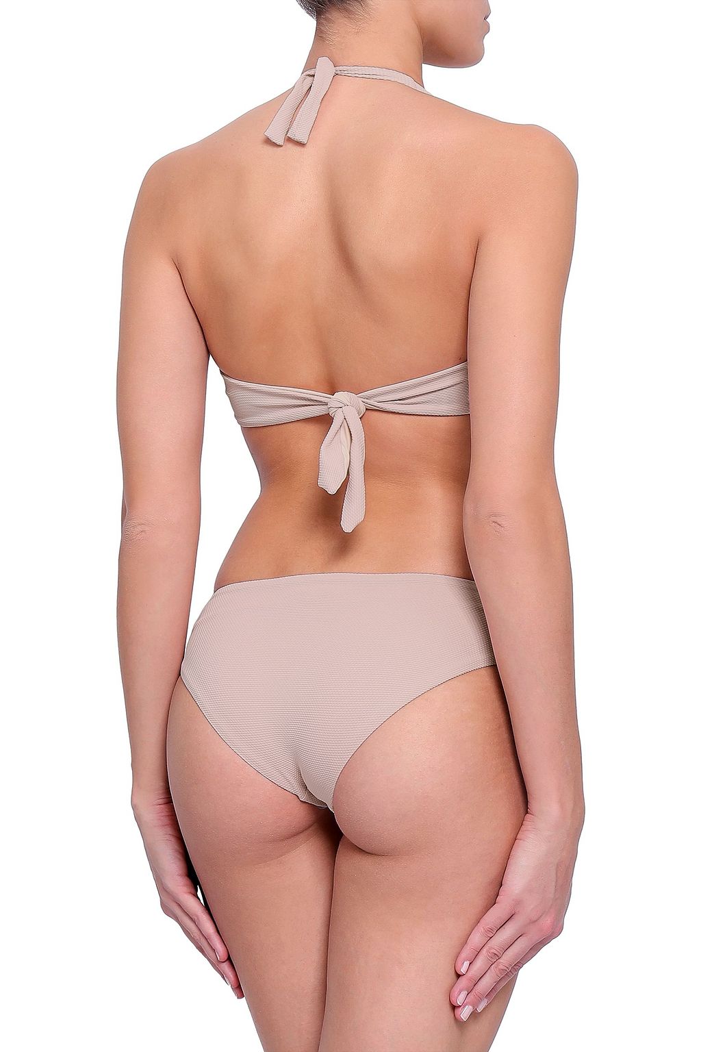 MELISSA ODABASH Africa twist-front stretch-piqué halterneck bikini top