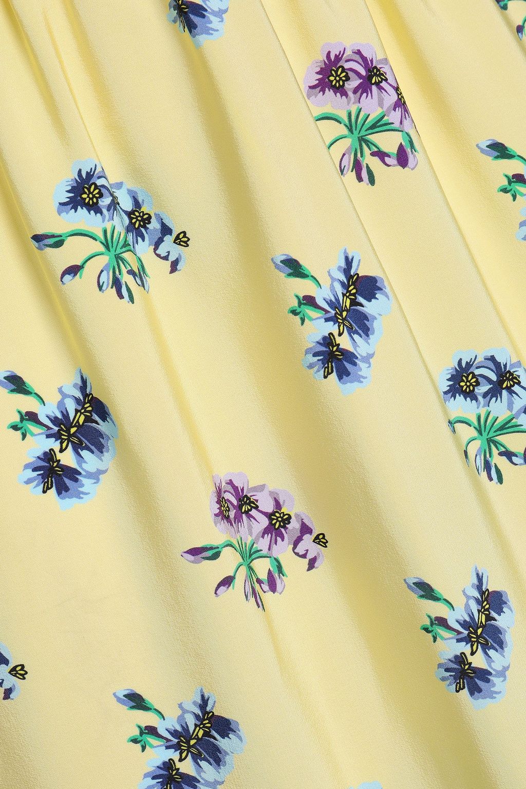 MARKUS LUPFER Cora printed silk crepe de chine midi skirt