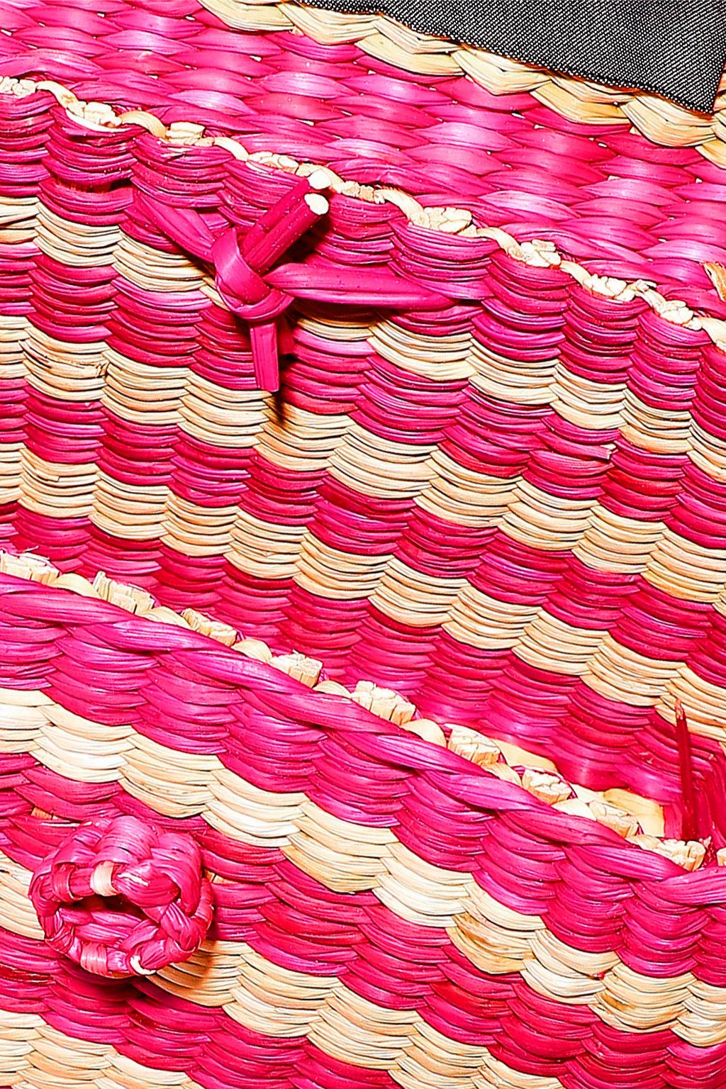 NANNACAY Baby Roge striped woven straw shoulder bag