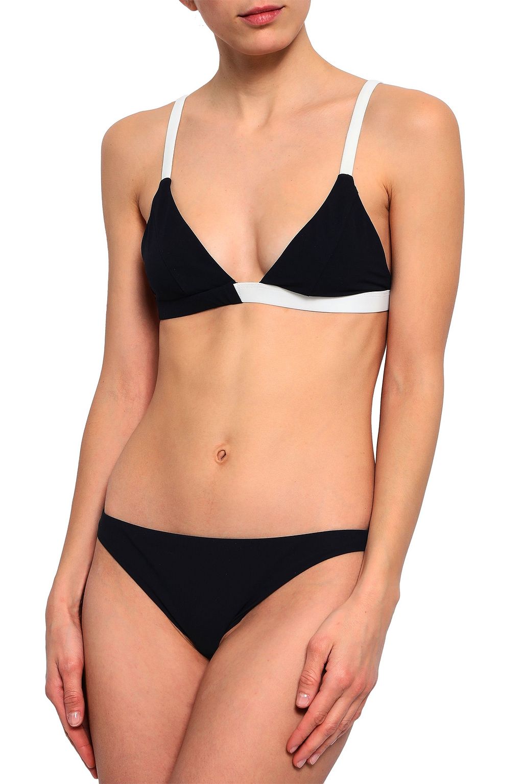 ALIX NYC Two-tone triangle bikini top