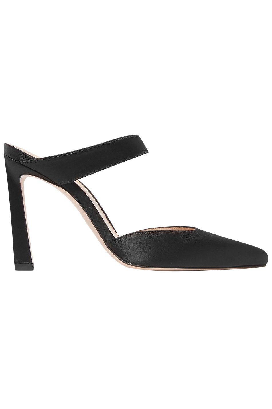 stuart weitzman satin mules