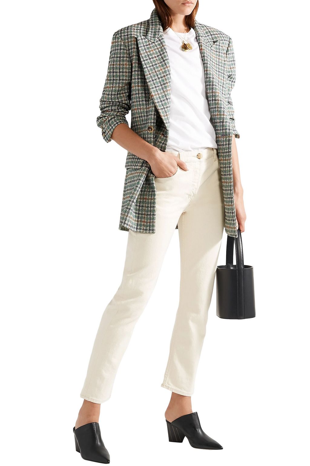 PAUL ANDREW Ester leather mules