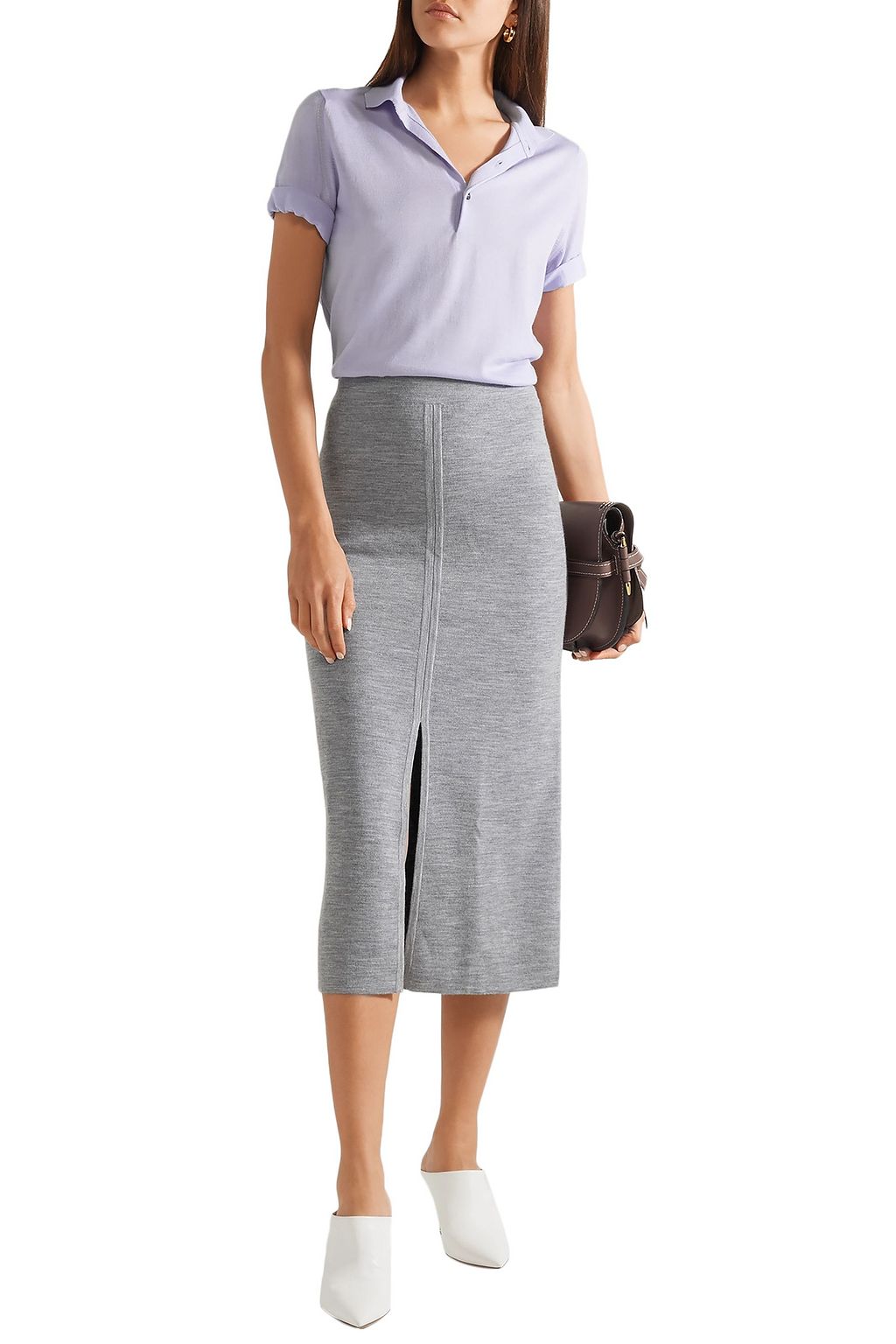 GABRIELA HEARST Hodgkins reversible wool-blend midi skirt