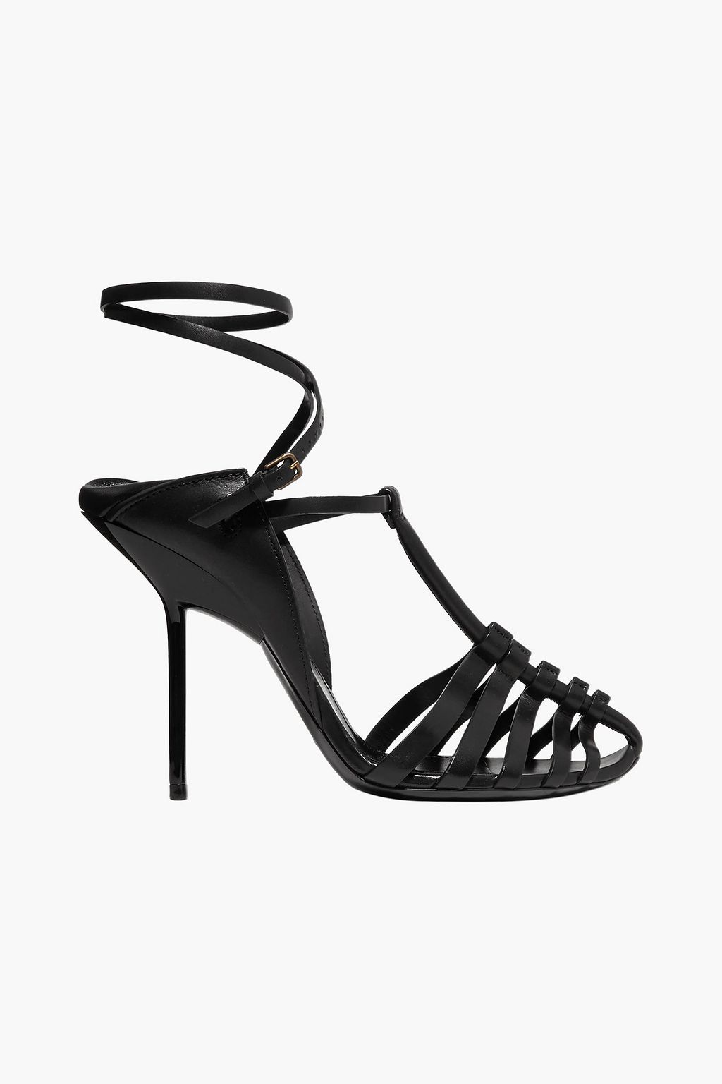 Ines leather collapsible-heel sandals 