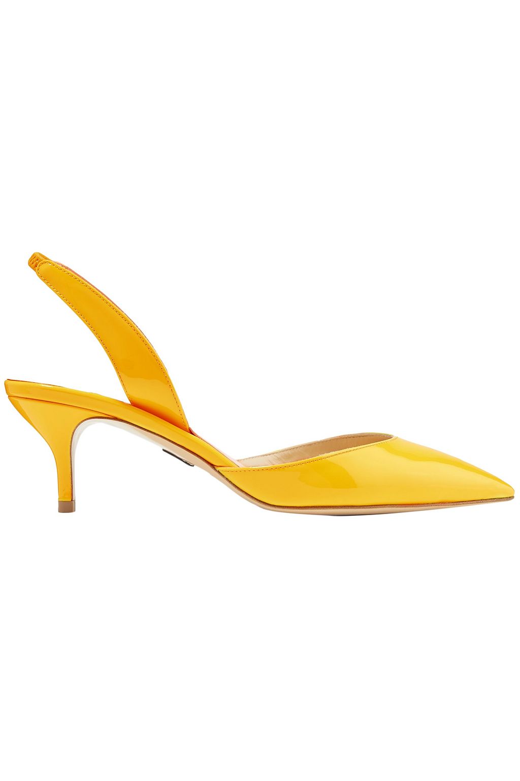 yellow slingback pumps
