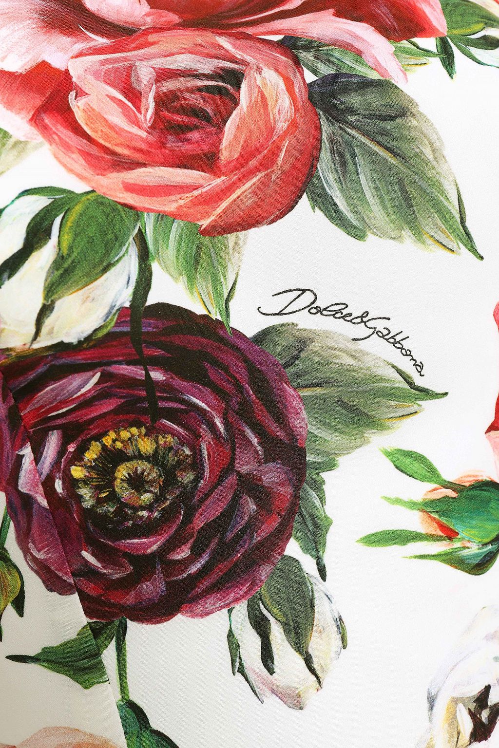 DOLCE&GABBANA Floral-print silk-blend crepe de chine peplum top
