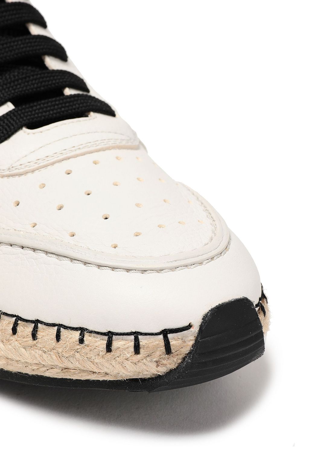 TOD'S حذاء سنيكرز من الجلد النافر المخرم مزيّن بالقنّب