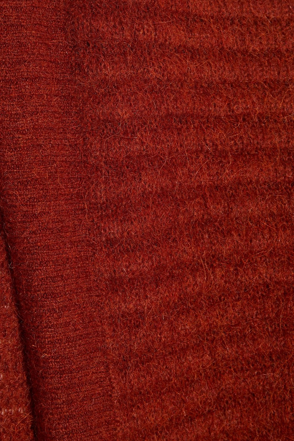 MAJE Brushed ribbed-knit cardigan