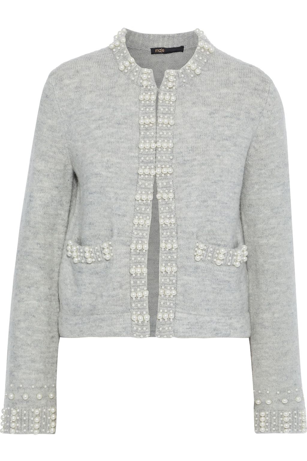 pearl embellished cardigan