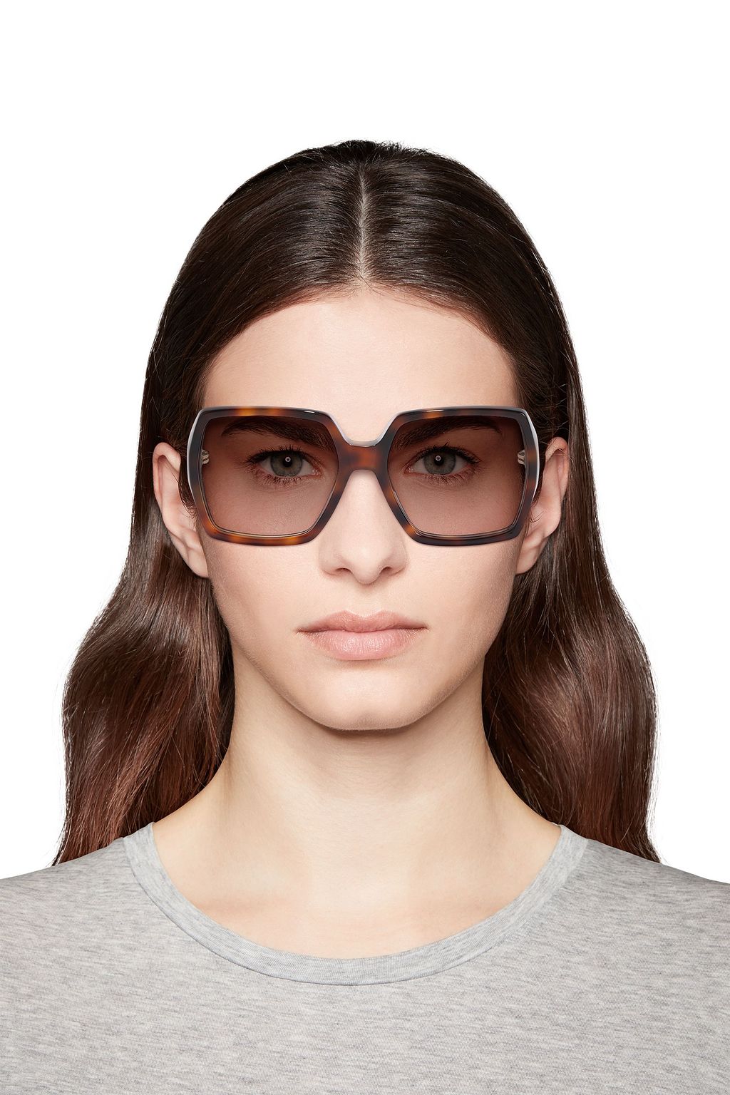 SAINT LAURENT Square-frame tortoiseshell acetate sunglasses