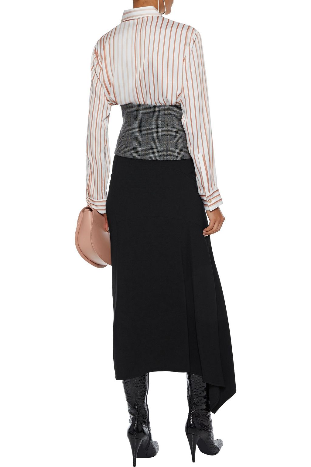 VICTORIA BECKHAM Asymmetric cady midi skirt