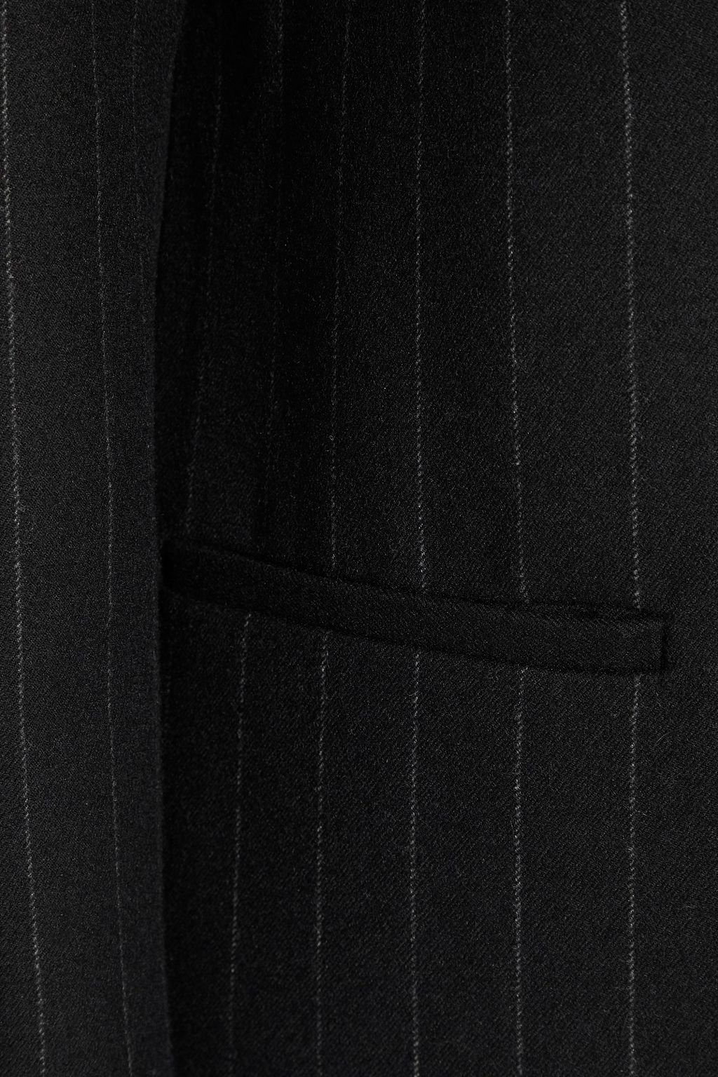 MAJE Pinstriped wool-blend gabardine coat