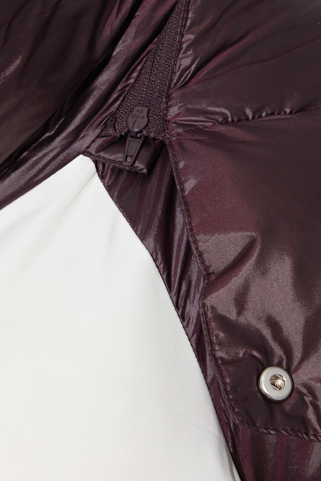 MAJE Quilted two-tone shell hooded coat