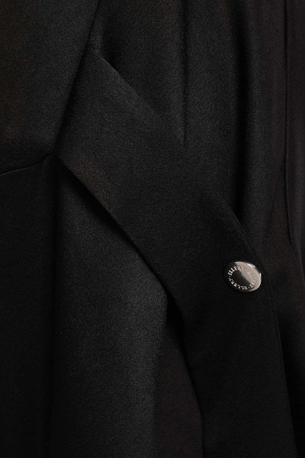 ELLERY Faintest Sound asymmetric satin-crepe mini skirt