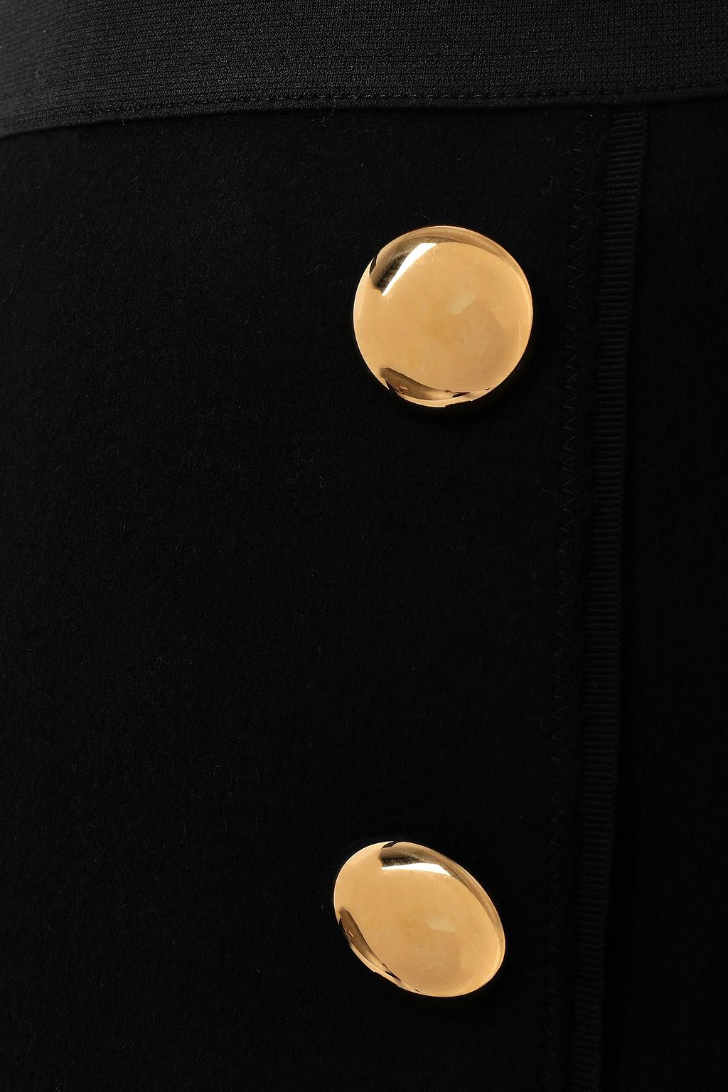 DOLCE&GABBANA Button-embellished wool-felt mini skirt