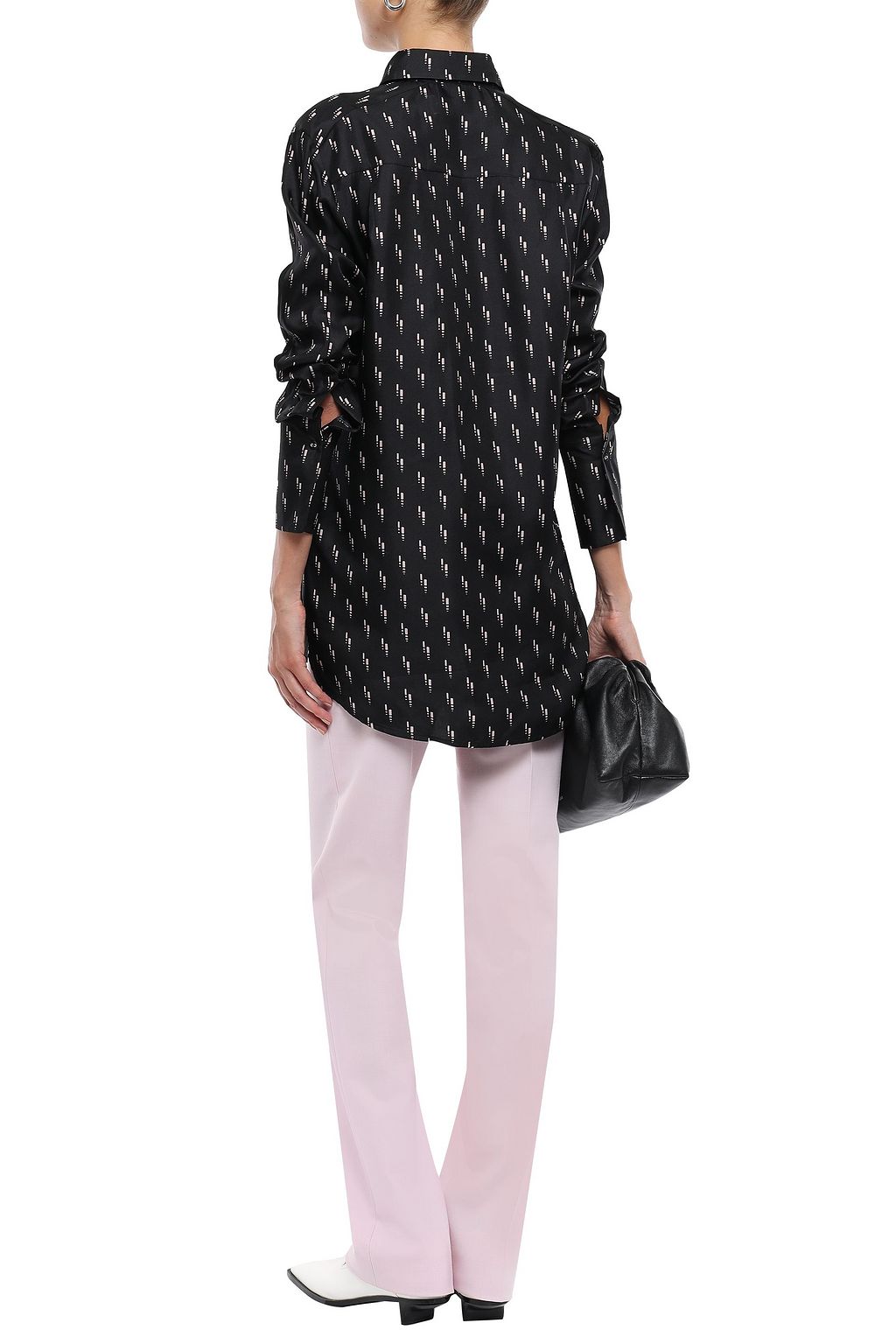 VICTORIA, VICTORIA BECKHAM Printed silk-twill shirt