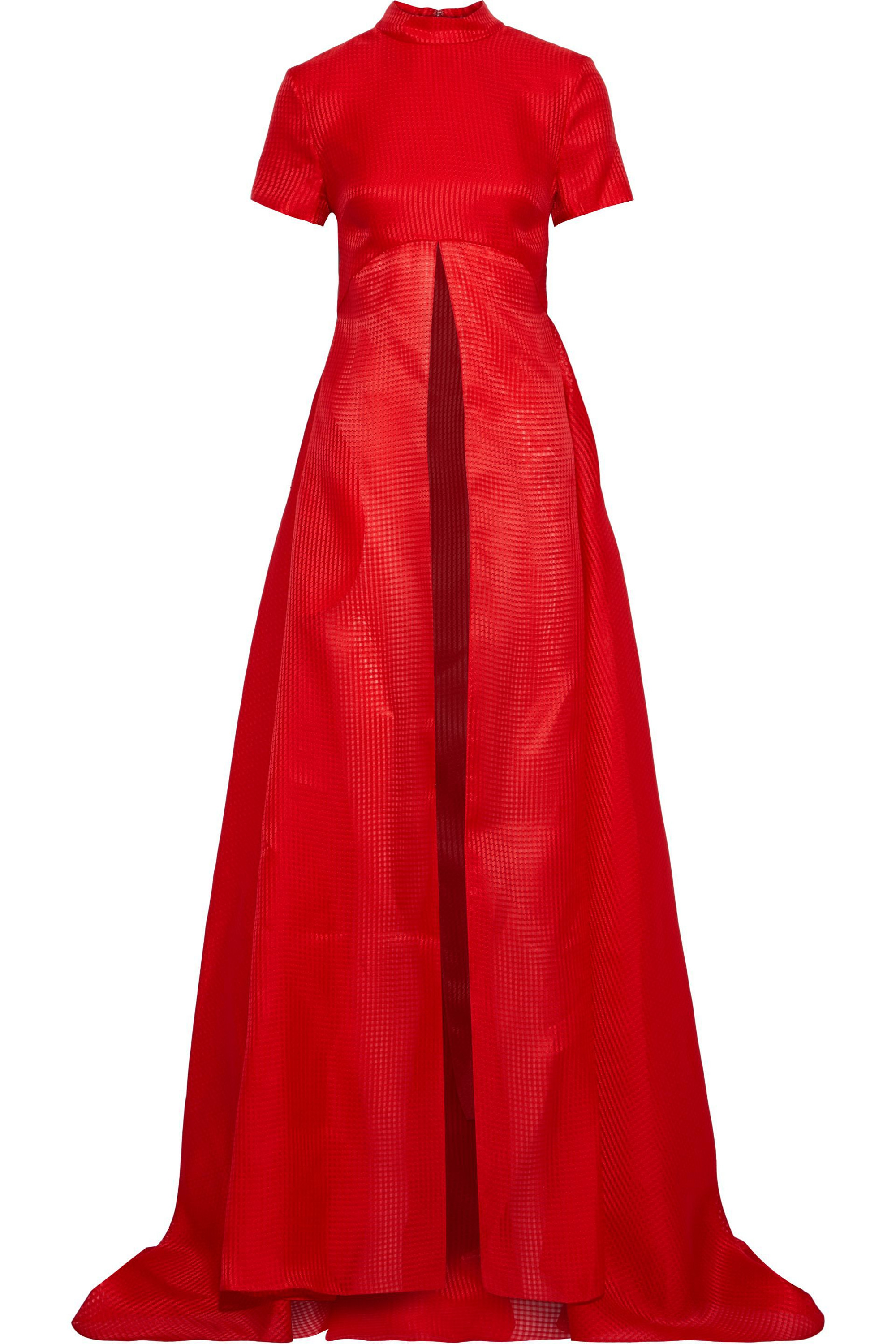 Brandon Maxwell Textured-silk top thumbnail