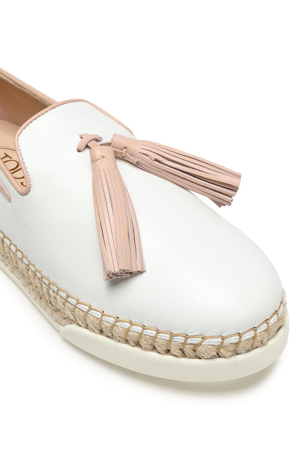 TOD'S Tasseled leather espadrilles