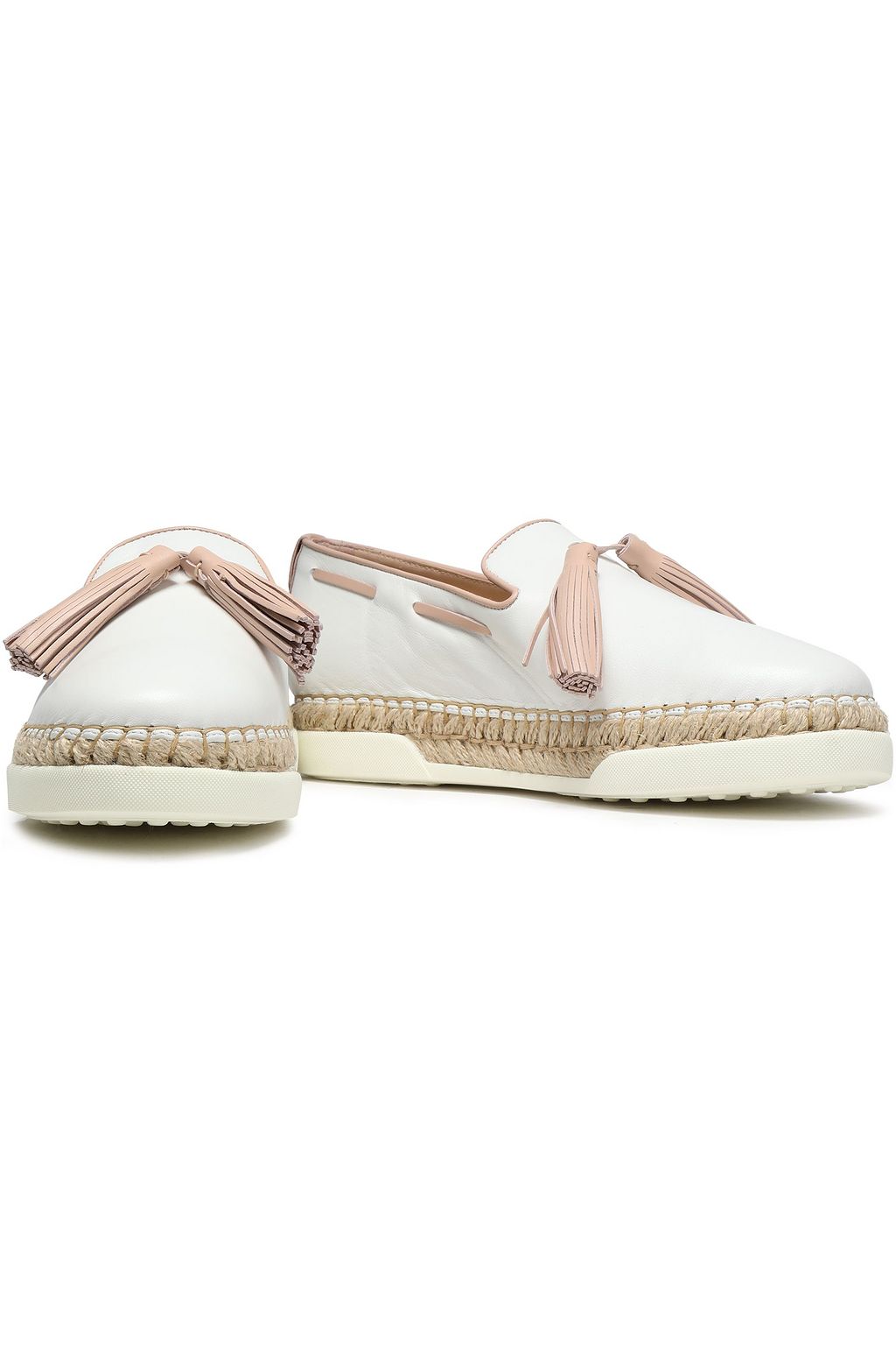 TOD'S Tasseled leather espadrilles
