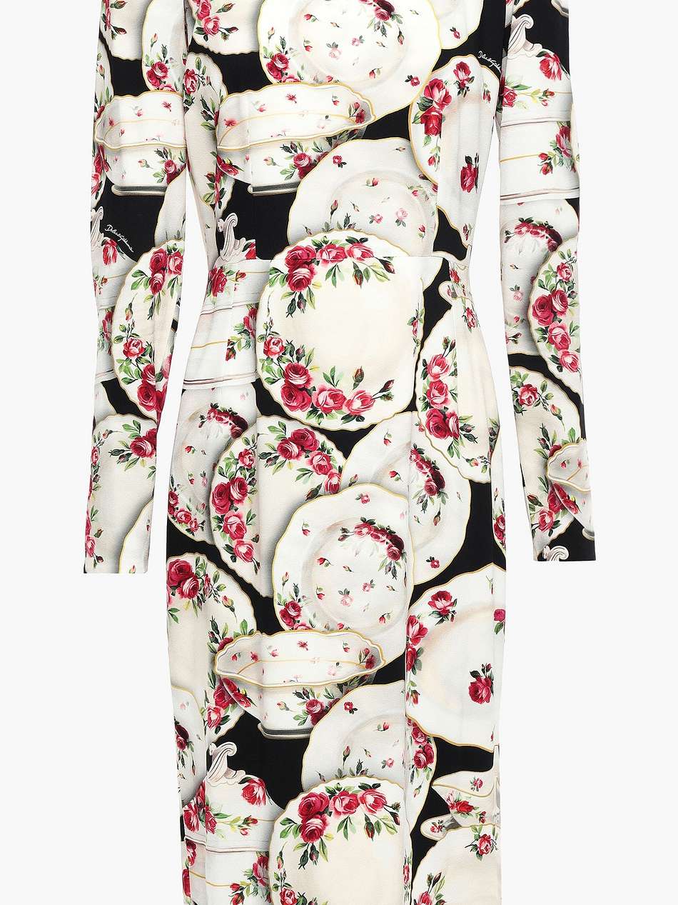 printed crepe dress