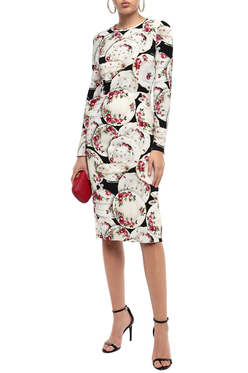 DOLCE & GABBANA Printed crepe dress