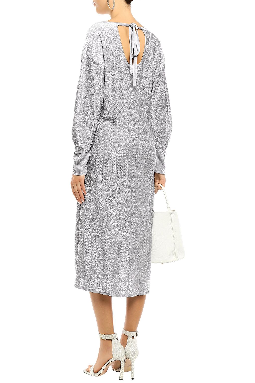 ESTEBAN CORTAZAR Textured knitted midi dress